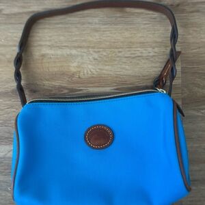 Dooney & Bourke Blue and Brown Shoulder Bag